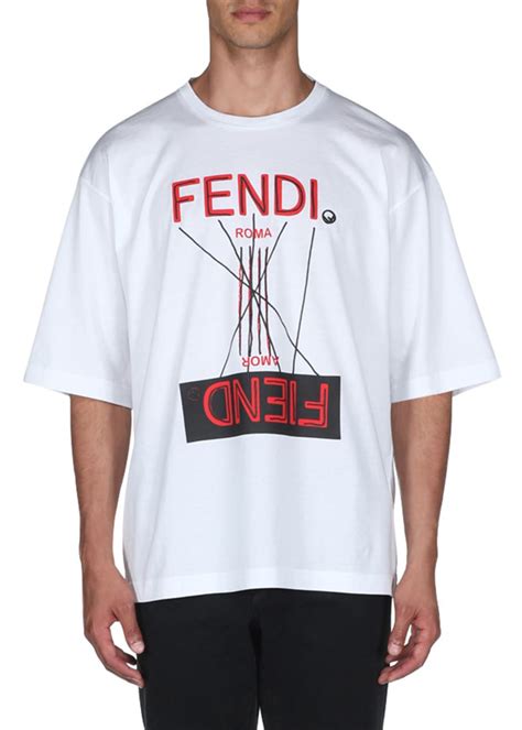 fendi men's tshirt|fendi fiend t shirt.